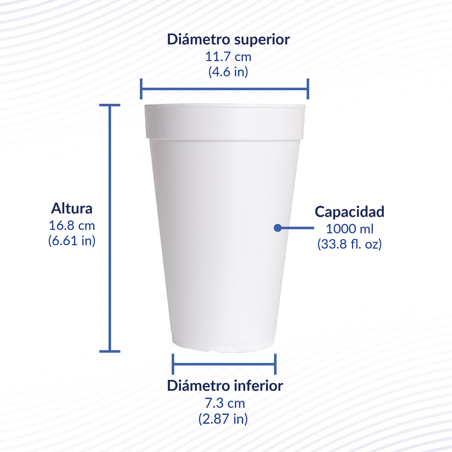 Reyma® Vaso Térmico Desechable 1 litro
